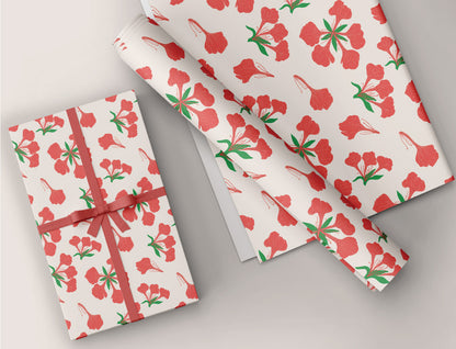 Blooming Gulmohar (Set of 5 Wrapping Paper)